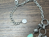 Beryohz Boho Vintage Silver Plated Pendants Collar Necklace for Women