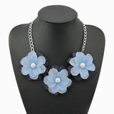 Bocar Flower Statement Choker Necklace for Women Gift