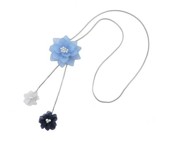 Bocar Long Chain Flower Pendant Necklace for Women